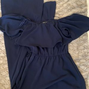 Off the shoulder bridesmaid dress